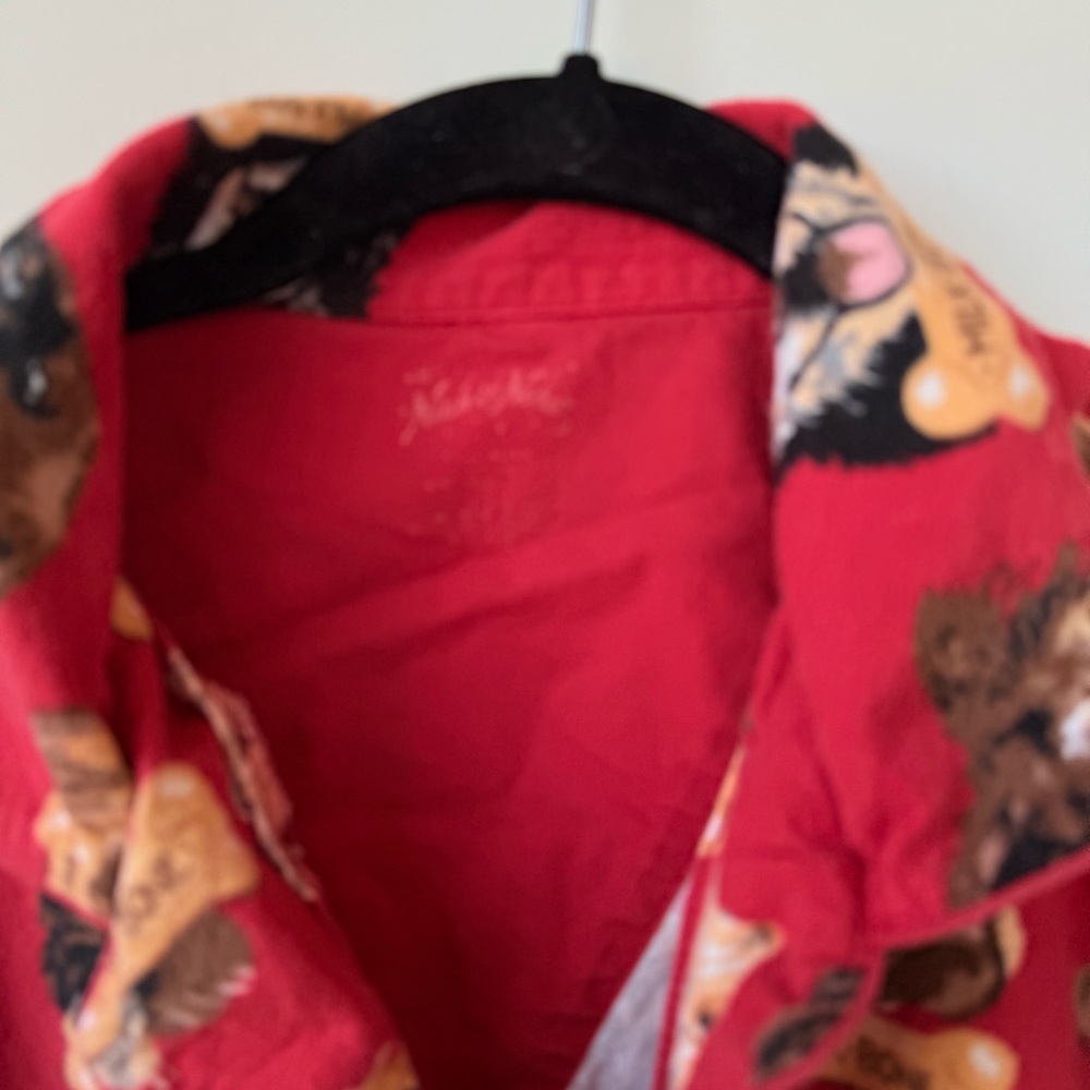Nick & Nora Dogs Milk-bone Flannel Pajama Set in Red size large - Picture 4 of 9